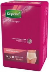 Подгузники-трусы для женщин Depend 8 шт.